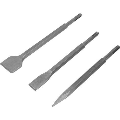 Set de 3 burins et mèches pour marteau-piqueur électrique, brise-béton (1/5)