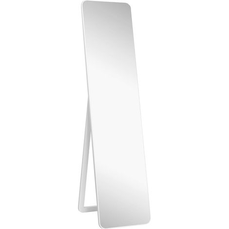 COSTWAY Espejo de Cuerpo Entero Espejo de Pie con Marco de Madera 160x37cm con para Dormitorio Salón Entrada (1/5)