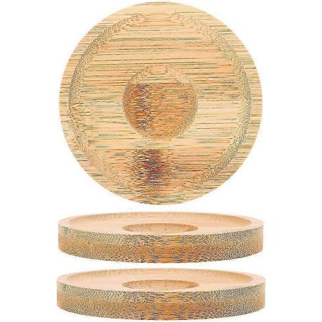 Dessous de verre rotatifs en bois pour verres à whisky (lot de 3) (1/5)