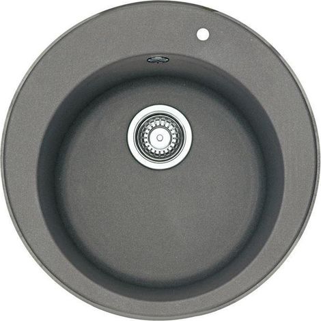Franke Einbauspüle Pamira ROG 610-41 Fragranit+, Stopfenventil Steingrau (1/3)