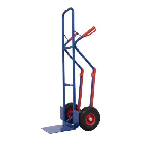 Chariot manuel nobrand handwagen pro capacité 300 kg roues anti-crevaison