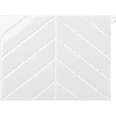 Lot de 10 feuilles de stickers muraux en vinyle 3D à décoller et à recoller avec crédence pour mur de cuisine, salle de bain, 29 x 22,9 cm, blanc (1/5)