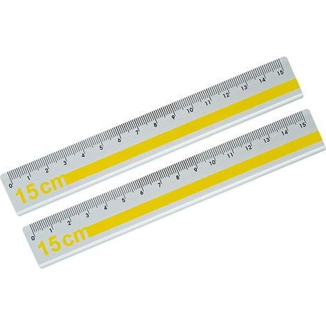 Lot de 2 règles droites en aluminium 15 cm avec poignée (1/5)