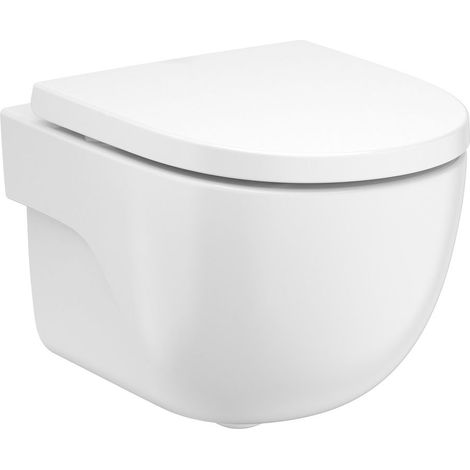 ROCA A346244000 MERIDIAN-N Compacto Inodoro Rimless Suspendido Fijaciones Ocultas Blanco - Asiento: SIN ASIENTO - ref: A346244000 (1/2)