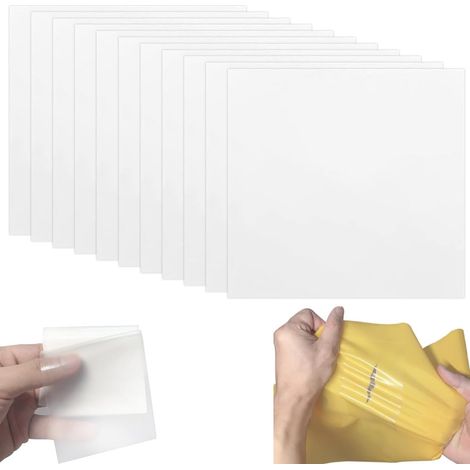Rustines de Réparation Transparente 10 Pièces 7x7cm Auto-adhésives Imperméables pour Piscine Gonflable, Spa, Matelas (1/5)