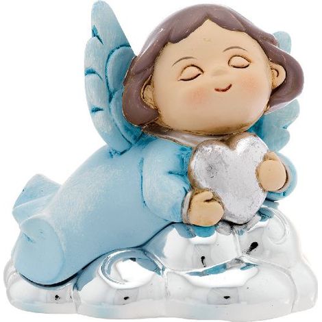 Statuetta di angelo in argento con cuore decorativo, ideale come regalo Dimensioni: H 8 cm Colore: Blu Codice articolo: BG4197-02PA