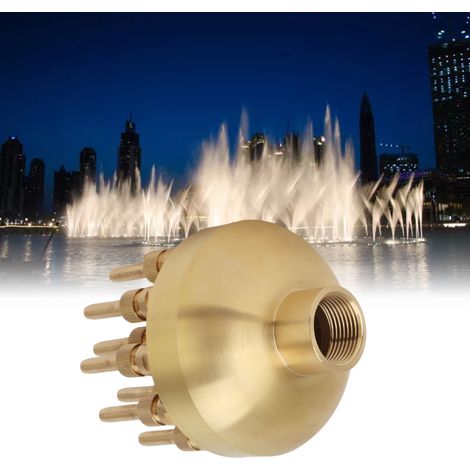 Buse de fontaine multicouche réglable en cuivre pour jardin, parc, bassin et décoration aquatique (1/4)