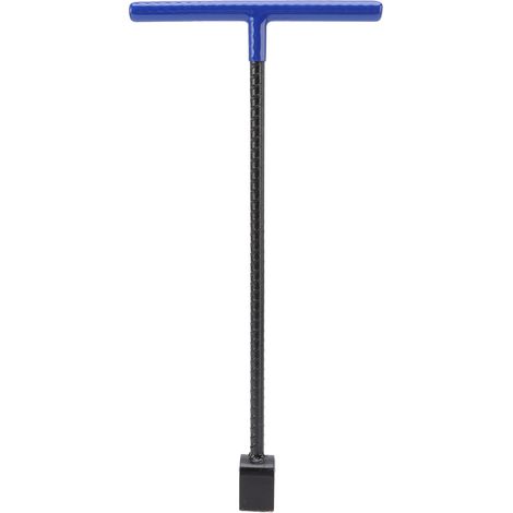 Clé à molette multifonction en acier pour compteur d'eau, poignée en T et outil utilitaire à 4 voies pour vannes et robinets (bleue) (1/5)