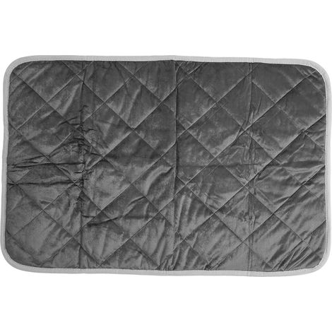 Coussin thermique lavable pour animaux de compagnie avec fond antidérapant pour l'entraînement absorbant les fluides, maintien au chaud du chien et du chat, gris S (1/5)