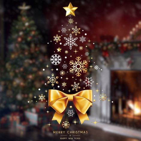 PEGATINAS NAVIDEÑAS PARA VENTANAS, CRISTALES, ADORNOS, ÁRBOL DE NAVIDAD [SE-NAK9]