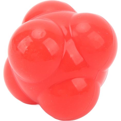 Balles de réaction rebondissantes pour l'entraînement de la coordination œil-main, des réflexes, de la vitesse et de l'agilité (rouge) - Idéales pour le baseball, le football et le basketball. (1/5)