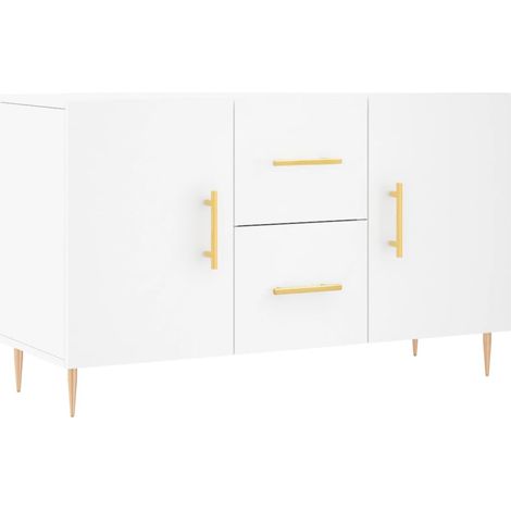Aparador cómoda cómoda mueble mueble de almacenamiento organizador cocina salón salón 100 x 36 x 60 cm madera contrachapada blanco 020030164 (1/5)
