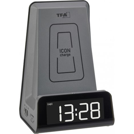 TFA 60.2033.10 ICON Charge Digitalwecker mit Ladestation (1/5)