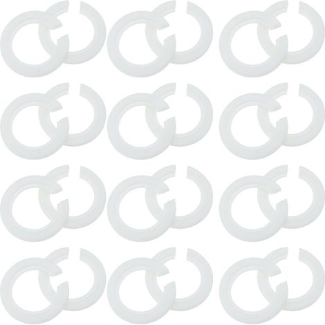 Bague D'abat-jour E27 vers E14, Lot de 24, Convertisseur Plastique Blanc, Anneau Réducteur de Remplacement, Accessoire pour Abat-jour, Format Compact (1/5)