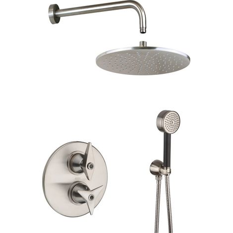 Conjunto completo de ducha termostático en acero inoxidable PVD Mamoli Gio Ponti KITGIO2F (1/2)