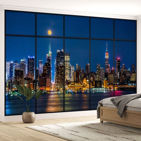 Papier peint panoramique Trompe l'oeil Verrière - New york - 130 cm x 82 cm (1/5)