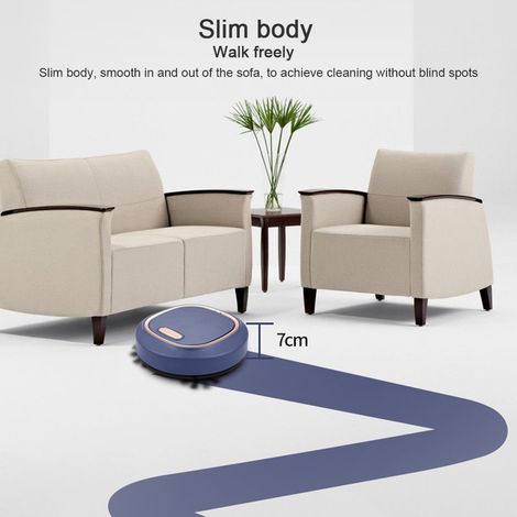 Aspirateur robot intelligent 3 en 1, batterie 1200 mAh, idéal pour les sols, les poils d'animaux et la poussière. (1/5)
