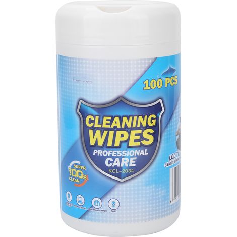 100 Lingettes Nettoyantes Prêtes à l'Emploi, Chiffons Humides pour Écrans et Surfaces Électroniques (1/5)