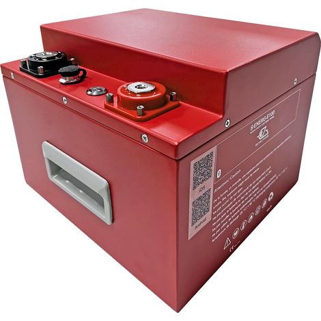 Batterie Lithium Energ-e 100 Ah LifePo4 – 12.8V – Courant de décharge 150A – BMS intégré – Bluetooth – Dimensions 260x235x195mm – EZA (1/5)