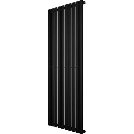 Oval Single Column Radiator - 1600 x 600mm - Black