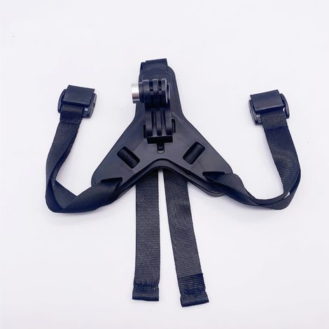 Eosnow Motorradhelm-Kinnriemen-Halterung für Action-Kamera, Sport, Outdoor, Radfahren, Schwarz, normal