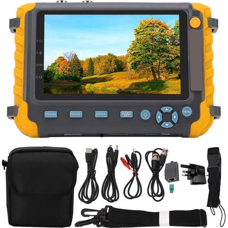 Testeur de caméra de vidéosurveillance 8MP, écran 5 pouces VGA HD, Interface multimédia, entrée coaxiale, moniteur AHD TVI CVI, 100 à 240V, prise britannique