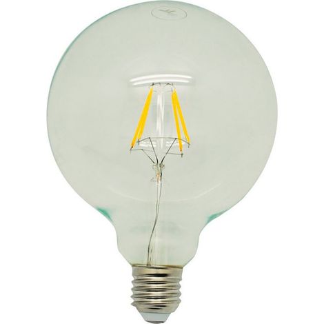 Ampoule Globe Filament Led G125 E27, 4 W, 400 Lm, 2700 K Lumière Chaude, ø125 X 178 Mm