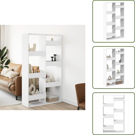Cloison de séparation blanc 100x33x175 cm bois d'ingénierie - Cloison De Séparation - Cloisons De Séparation - Séparateur De Pièce - Cloison De Bureau (1/5)