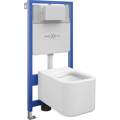 Mexen Elis set empotrado WC estructura Fenix Slim con taza WC, blanco brillo - 6103391XX00 (1/3)