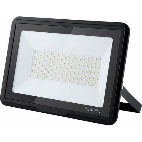 Faro LED da esterno da 150 W – 15000 lumen – Impermeabile IP66 – Luce bianca fredda 6000K – Angolo del fascio di 120° per la sicurezza – 15000lm -Crezuo