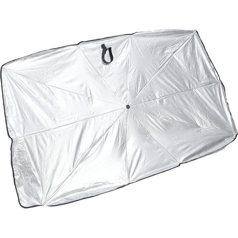 Pare-soleil de pare-brise, parapluie isolant thermique et anti-UV, universel et pliable, pour vitre avant de voiture. (1/5)