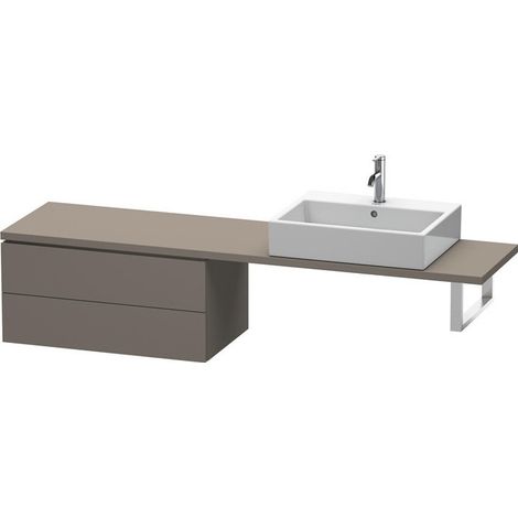 L-CUBE consolle bassa 820x477x400mm flanella grigio satinato