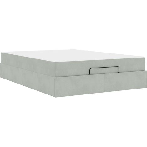 Maison Exclusive - Estructura de cama con colchón 2 uds. Gris cla (1/5)
