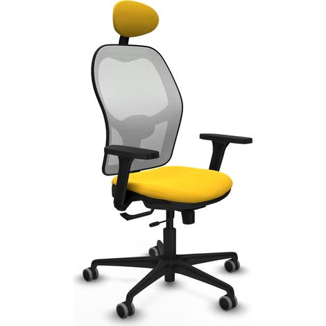 Sedia ergonomica piqueras y crespo Jorquera giallo schiuma alta densità (1/2)