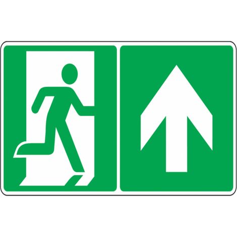 Plaque métal Sortie de secours  Pictogramme évacuation