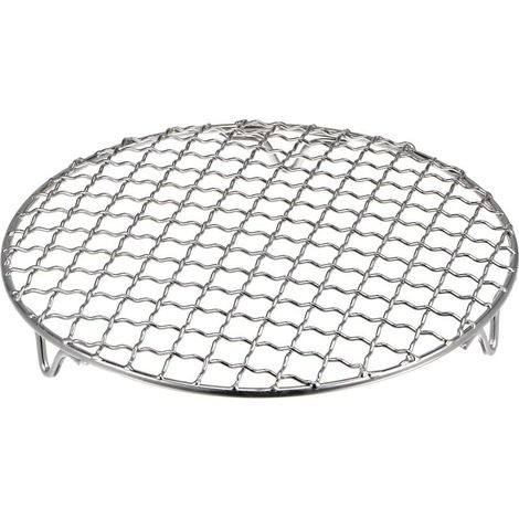 Grille de cuisson ronde en acier inoxydable de 5 pouces avec pieds de 20 mm, idéale pour la cuisson au four, la cuisson à la vapeur et le grillage. (1/5)