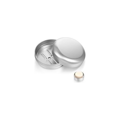 Set mit 2 auslaufsicheren Seifenboxen aus Aluminium mit Abtropffläche für Zuhause, Reisen und Camping (rund) (1/4)