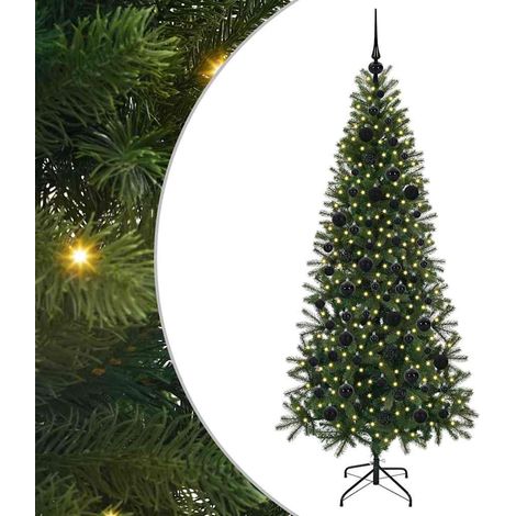 Sapin de Noël  Arbre de Noël artificiel avec 300 LED Vert 180 cm PE et PVC (1/5)