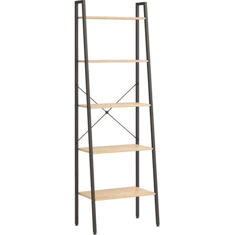 Maison Exclusive - Standregal 5 Böden Hellbraun und Schwarz 56x35