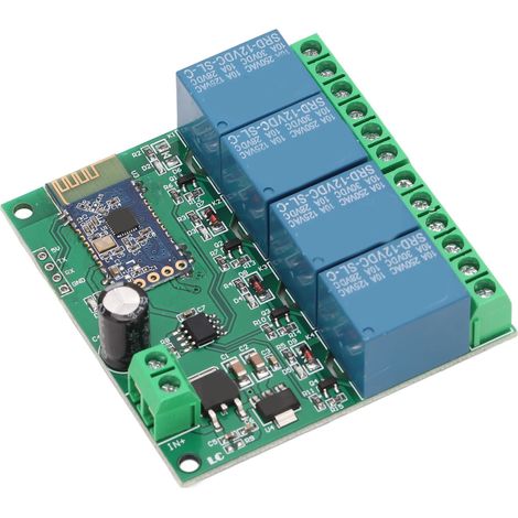 4-Kanal-Bluetooth-Relaismodul mit Fernbedienung und hoher Störfestigkeit für Smart Home DC12V (1/5)