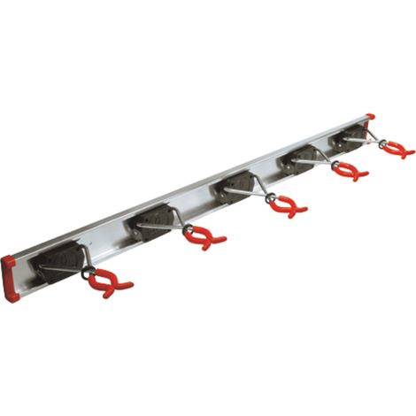 Soporte para herramientas con abrazadera, 5 abrazaderas de 750 mm