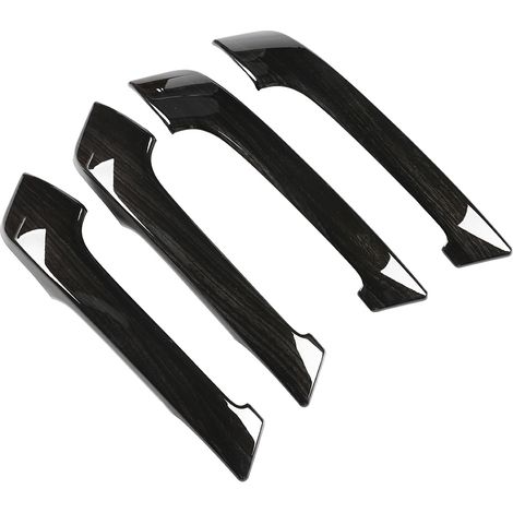 4 poignées de porte intérieure en bois grain noir pour Toyota Prado 2010-2018, garniture de remplacement (1/5)