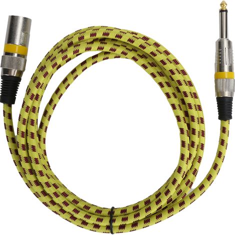 Câble Microphone XLR Mâle vers Jack 6.35mm Mâle pour Signal Équilibré JD6011