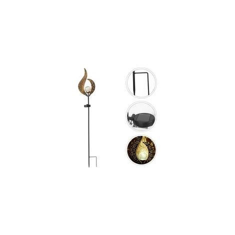 Wasserdichte LED-Solar-Lichterkette für den Außenbereich, ideal für Gehwege, Rasenflächen, Terrassen oder Gärten (Bronze). (1/5)