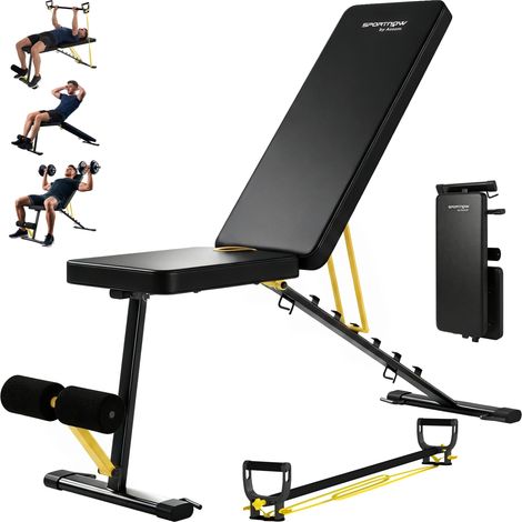 SPORTNOW Adjustable Foldable Weight Bench with 7 Backrest Positions (1/5)