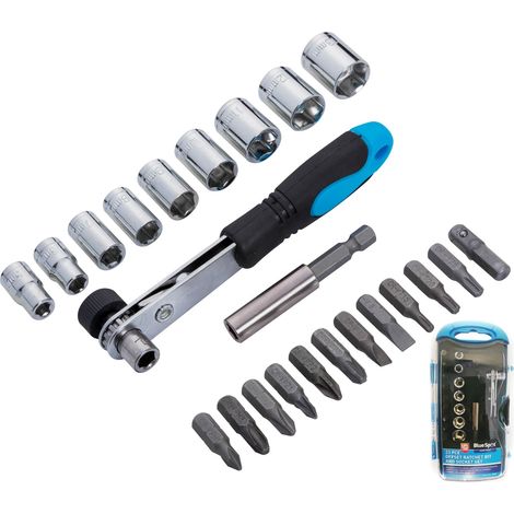 Blue Spot Tools 23PCE Offset Ratchet Bit and Socket Set (1/3)