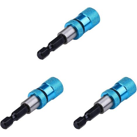 3 pièces Tournevis électrique Limite électrique/embout hexagonal magnétique Tournevis de connexion Tige de perçage Extension magnétique détachable Support réglable( ) (1/5)