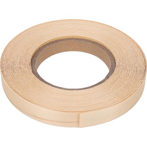 1 rouleau de bandes de chant en bois de bouleau, ruban adhésif thermofusible pour la restauration de meubles d'armoire, largeur 1.9cm, longueur 15M