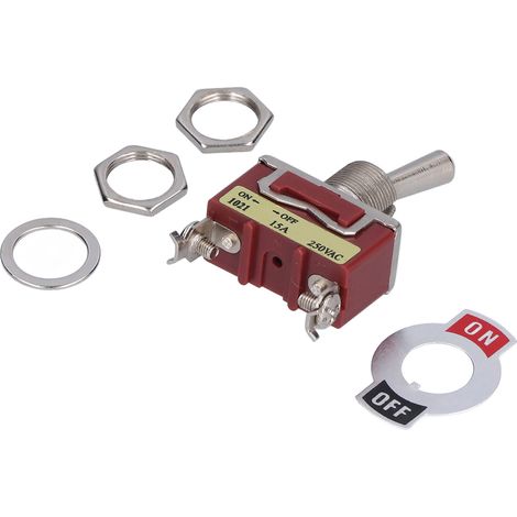 Interrupteur à bascule 3 broches 2 vitesses auto-verrouillant, connexion à vis, 20 pièces, AC 250V 15A, pour usage électrique (1/5)