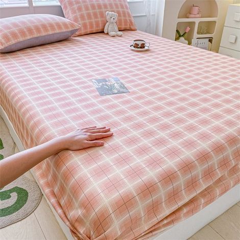 Drap-housse extensible - 180x200 cm - 29 cm de large - Coton - Élastique tout autour - E (1/2)